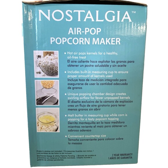 Nostalgia Air-Pop PopCorn Maker 16 Cups RED APH200RED New Boxed - Picture 3 of 4